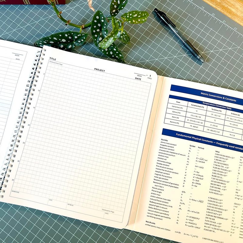 BookFactory Carbonless Lab Notebook (Scientific Grid Format) - Contains Carbon Copies 8.5'' x 11'', 75 Sets of Pages, 150 Sheets Total - Duplicator [Wire-O Bound] (Made in USA) - Image 4
